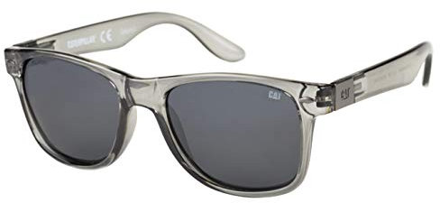 Caterpillar Blinding Polarized Sunglasses Square, Gloss Gray Crystal, 54 mm