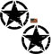 Generisch USA Set 2X Star Stern Aufkleber Retro Autoaufkleber (91/23/6) (schwarz matt, 40 x 40 cm)