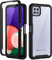 seacosmo Coque pour Samsung Galaxy A22 5G, Coque Intégrale Antichoc Housse avec Protection écran 360° Full Body Protection Étui Bumper Robuste Transparent Intégrale - Noir