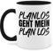 Tasse Tassen 325ml - Statement - Planlos geht mein Plan los - 325 ml - Schwarz - kaffetassen sprüche statements der kaffee pott statement-tasse frohes neues jahr kaffeetasse new year teetasse mit