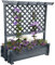Beauty.Scouts Rankkasten mit Pergola Eros Kasten grau wetterfest 112x65x139cm Blumenkasten Blumenkasten Rankhilfe Pflanzen Gartenpflanzen Outdoor Garten stabil