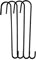 Tetra-Teknica YH-027 12-Inch Steel Extension S Hook for Plants, Bird Feeders, Lanterns, Powder Coated Black, 4-Pack