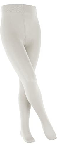 FALKE Cotton Touch K Ti opaques épais unis 1 paire, Collants Mixte enfant, Blanc Off-White 2040, 152-164