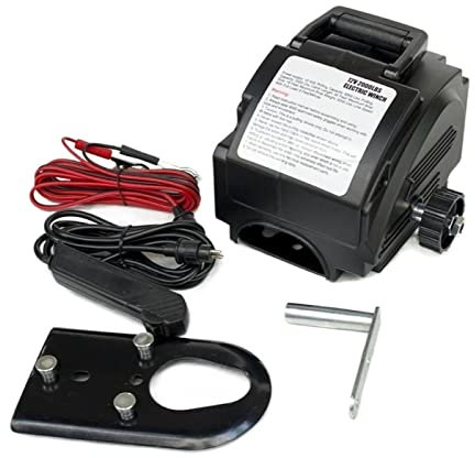 DOLUNTO Winch 2000Lbs Portable Marine/yacht Electric Capstan Rubber Boat Tractor Winch 12V