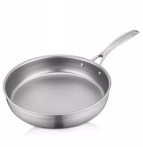 Sartén de titanio puro sin recubrimiento para el hogar tortilla de cocción de inducción de gas para el hogar (A, 26 cm)