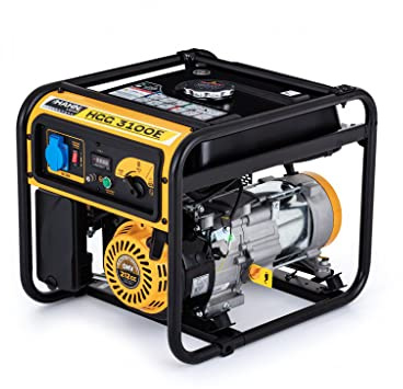 Benzin Stromerzeuger 3 kW/3,3 kW – Stromgenerator 230V mit 9L Tank, Elektro- & Manueller Start, AVR, Leise & Tragbar, 8h Laufzeit (bei 50% Belastung), Nur 40 kg, 96 dB/A