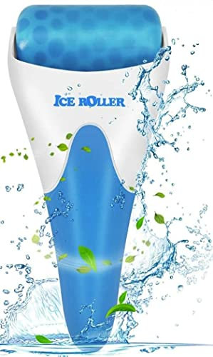 Face Roller Ice Roller für Gesicht Auge -Gesichtsroller Anti Aging Massage Tool - Gesichtsmassagegerät Ihre Hautpflege Routine (Blau)