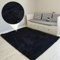 Amazinggirl Hochflor Teppich wohnzimmerteppich Langflor 120 x 160 cm - Teppiche für Wohnzimmer flauschig Shaggy Schlafzimmer Bettvorleger Outdoor Carpet Schwarz