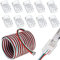 RUNCCI-YUN 10 Pcs LED Light Connector 3 Pin 10mm LED Strip Connector Solderless with 16.4ft DC 12V led Wire for Waterproof or Non-Waterproof 10mm Wide WS2811 WS2812 WS2812B LED Strip Lights