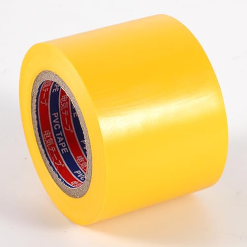 QHC sehen Wide Electrical Tape Waterproof, 50mm x 20m, Strong Self-Adhesive PVC Insulation Tape for Insulating, Repairing and Protecting Electrical Wires,1 Roll Yellow