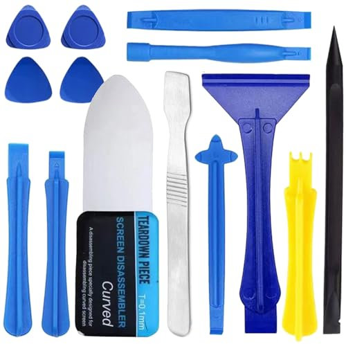 Haojiaho 14PCS Kit d'outils de Levier - Outil d'ouverture, Métal, Plastique, Ultra Fin, Kit d'outils de réparation pour iPhone, iPad, Téléphone Portable, Ordinateur Portable, MacBook et Tablette