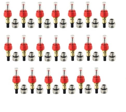 Donkivvy 1/2/5/10/20 Stück - durchflußmengenmesser für fussbodenheizung heizkreisverteiler durchflussmesser flowmeter topmeter DN25 - durchflussanzeiger fußbodenheizung(20 Stück)