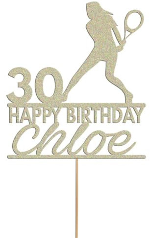 Tennis Cake Topper Sporting Badminton Birthday Cake Decoration Any Name & Age