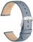 WOCCI 20mm Grace Leather Watch Strap for Ladies, Top Grain Leather, Quick Release Replacement Band with Silver Buckle (Mist Blue)