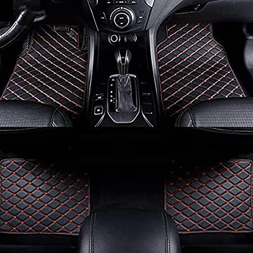 NUBHYYIO 4 StüCk Auto Leder FußMatte für Land Rover Discovery Sport (L550) 5-seat 2016-2019, Nach Maß Allwetter Vordere Hintere Reihe Bodenmatten Anti-Rutsch wasserdichte Autoteppich FußMatte ZubehöR