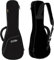 Rocktile Tasche für Sopran-Ukulele - Gigbag für Sopran-Ukulele - Maximale Innenmaße (LxBxH): 56 x 19 x 7,5 cm - 1 cm dicke Polsterung - Gepolsterte Außentasche für Zubehör - Schwarz/Orange