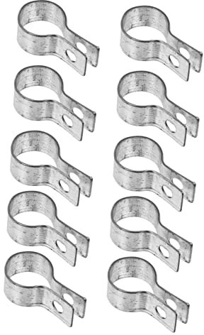 CATIEBYE 10pcs Sturdy Chain Link Tension Band for Fencing Fence Post Brackets for Home and Gate Installations