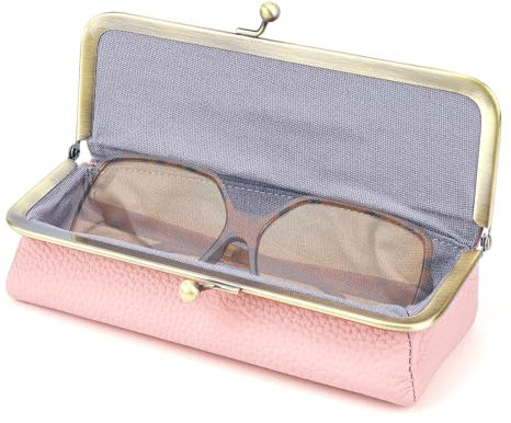 Linkidea Extragroßes Sonnenbrillenetui, weiche Tasche aus veganem Leder für übergroße Sonnenbrillen, kompatibel mit Gucci GG0528S GG0900S GG0351S GG1087S QUAY Versace VE4395 (Rosa)