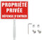 Felexdo Panneau Propriété Privée avec Piquet,30x20cmPanneau Propriété Privée Défense d'Entrer Signalétique Aluminium Réfléchissant Résistant Intempéries aux UV