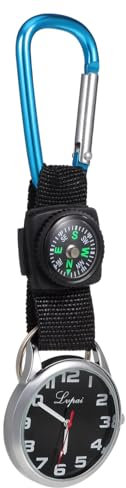 BESPORTBLE Krankenschwester Uhr Karabiner Uhr Taschenuhr Digitaluhr Schwesternuhren für Damen Schwesternuhr zum Anklemmen sanitäter arbeitsuhr Running Watch kletterset Modeuhr Ansteckuhr Blue