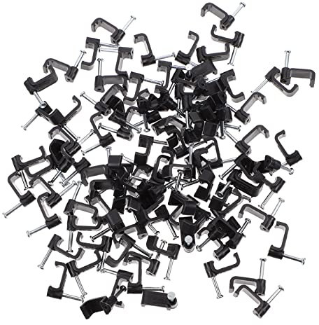 DOITOOL 100pcs Heavy Duty Wire Cable Clamps for Strap Clamp Nails Fixing Tools