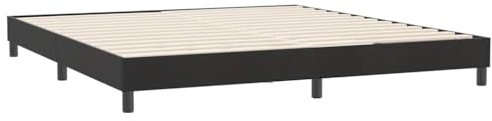 vidaXL Cadre de lit sans Matelas Noir 180x220 cm Velours, lit, sommier, lit en Velours, Meuble de Chambre à Coucher, lit Double, lit rembourré