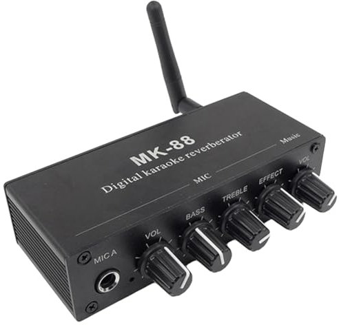 Swiixxer -88 Microfono con Effetto Riverbero da 6,5 mm Decodificatore Coassiale Bluetooth Preamplificatore Stereo Amplificatore Audio Scheda di Missaggio Installazione Semplice