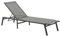 METRO Professional Tumbona Plegable de Jardín Jabilo, Aluminio/Textil, Respaldo Reclinable, para Exterior, Terraza, Patio, Jardín, Gris Oscuro (con Reposabrazos, Gris Oscuro)