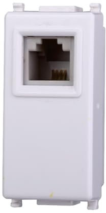 Presa telefonica RJ11, Moduli Bianchi, Compatibile Con Vimar Plana, antenna, ethernet, TV, antenna, USB, schuko, Per Placche originali e compatibili