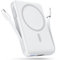Podoru for Magsafe Powerbank, 10000mAh Magnetische Wireless Power Bank mit USB-C Kabel PD 20W Schnellladen mit LED Display, Kabellos Akkupack für iPhone 16/15/14/13/12/Pro/Pro Max/Mini (Weiß)
