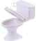 Csafyrt Baby Doll Toilet 2PCS 1:12 White Dollhouse Toilet Dollhouse Bathroom Furniture Mini Toy Cake Topper for Accessories