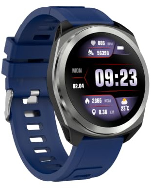 CANYON Smartwatch SW83 - 3.4 cm IPS Fitness Uhr GPS STRAVA 128 Sportmodi, SpO2 & Echtzeit Herzfrequenz 150+ Zifferblätter, Schrittzähler, Stress & Schlafmonitor, Gesundheitsuhr Smartwatch Herren Damen