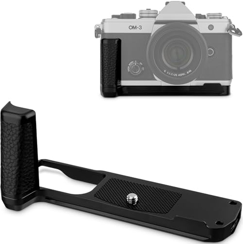 Haoge OM3 Camera Bracket Holder Hand Grip for OM SYSTEM OM-3 fit Arca Swiss Kirk RRS Quick Release Plate HG-OM3
