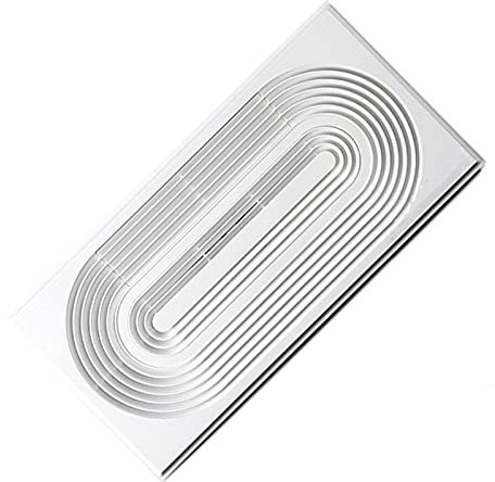 UQACHG Lüftungsventilatoren 30 × 60 cm Leistungsstarker Ventilator Integrierter Rechteckiger Deckenabluftventilator Hochleistungs-Ventilator Für Küche Und Bad, Weiß,
