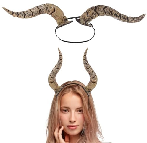Toyvian Horn-Stirnband Tiersimulation Für Halloween Cosplay Festival Tanzparty Teufelshörner Elastisches Kopfband 9.25X2.56 Zoll