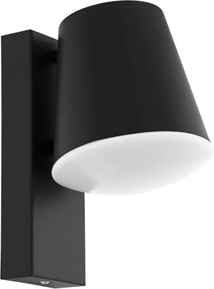 Eglo Outdoor Wall Lamp Caldiero, 1-Light Exterior Fixture | wall light made of steel and plastic, colour: anthracite, white, socket: E27, IP44
