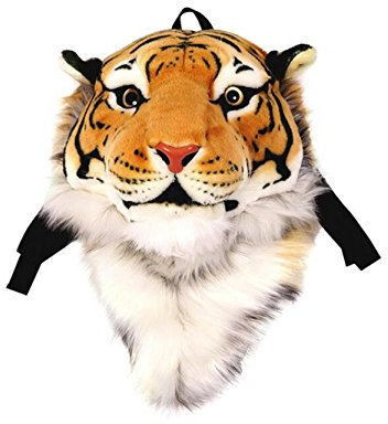 STAR FIRE Herrlicher Tigerkopf Rucksack Löwe Tierkopf 3D Rucksack (Groß, gelber Tiger)