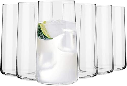 Krosno Trinkglas für Wasser, Getränke und andere kalte Getränke | 6er Set | 540 ml | Avant-Garde Kollektion | Perfekt für Zuhause, Restaurants und Partys | Spülmaschinenfest