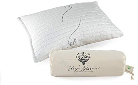 Sleep Artisan Latex-Kissen, Standardgröße, verstellbar, mit waschbarem Bezug