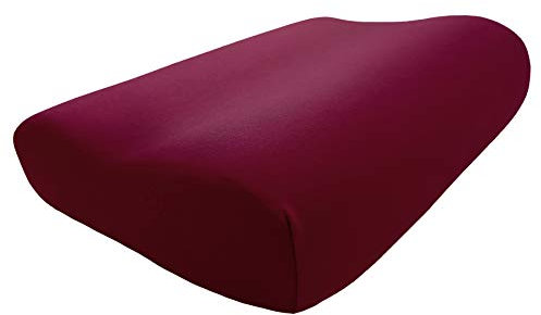 Edda Lux Bezug passend für Tempur Shape Queen und Tempur Original Queen Schlafkissen, 61 x 31 cm, für Kissengrößen S, M, L, XL, Jersey Kissenbezug für Nackenstützkissen, in Burgund