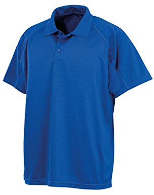 Spiro Unisex Impact Performance Aircool Polo Shirt, Royal Blue, Large