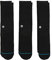 Stance Crew Socken - Icon - 3 Pack (X-Groß, Schwarz)