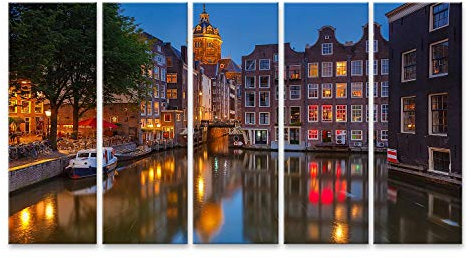 islandburner Bild auf Leinwand Nachtansicht Der Nicolaaskerk In Amsterdam Bilder Wandbilder Poster