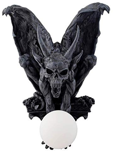 Sitting Gargoyle With Horns Wall Lamp
