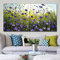 Moxiaa 5D Diamant Painting Bilder Groß Blaue Blume DIY Diamond Painting Set Full Groß Crystal Strass Stickerei Kreuzstich Kunst Handwerk Leinwand Wall/Eingang/Büro Dekorationen 80x160cm