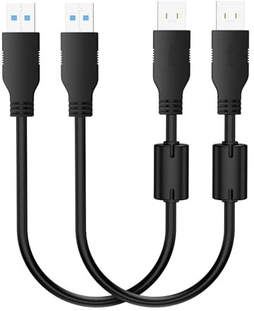 BolAAzuL Paquete de 5 cables de extensión USB 3.0 tipo A macho a macho de 40 cm, cable de extensión bidireccional corto USB 3.0 macho, adaptador USB, cable de extensión acoplador