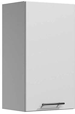 Tendencio Lila - Meuble de Cuisine Haut 40 cm 1 Porte Blanc Mate