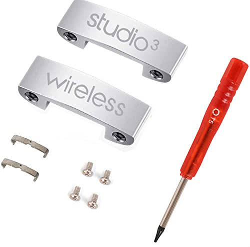 Studio 3 Scharnier-Ersatzteile wie OEM-Zubehör, langlebiges Reparaturset, kompatibel mit Beats by Dre Studio3 kabellosen Kopfhörern (Silber)