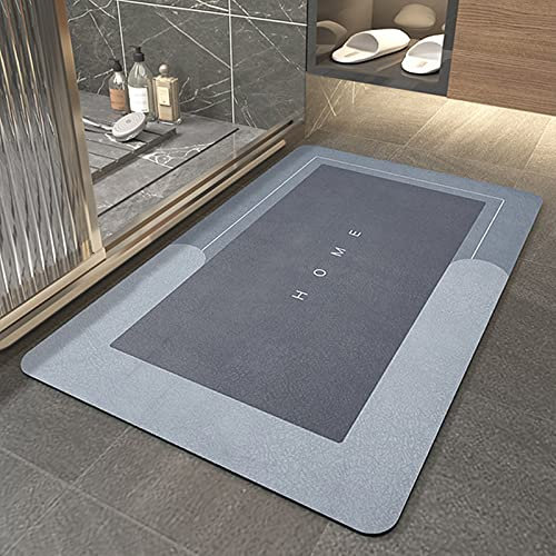Super Absorbierende Bodenmatte, Großer Schnelltrocknender Badezimmerteppich, Maschinenwaschbarer Großer Teppich Für Das Wohnzimmer, Einfache Küchentürmatte (40 x 60 cm, Rechteck Blau)