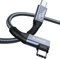 ORICO Câble pour Thunderbolt 4, Compatible avec Thunderbolt 3/USB4, taux de Transfert 40 Gbps, 8K@60Hz (Double 4k@60Hz) avec PD100W (20V/5A) pour PC, eGUP et Ordinateur Portable